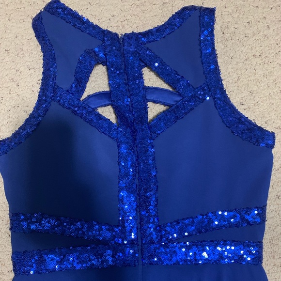 Blue chiffon and sequined prom dress! - Picture 2 of 3
